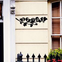 personalized cute bird on the tree flower address sign house number plaque custom metal sign 1