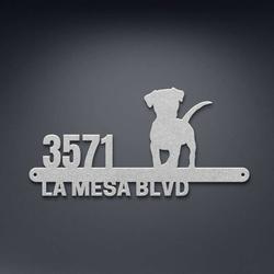 personalized cute dog address sign cute puppy house number plaque custom metal sign 1