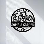 personalized cute floral decorative garden custom metal sign 0
