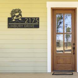personalized cute sloth address sign custom metal signs 1