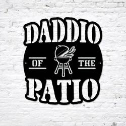 personalized daddio of the patio funny bbq metal sign backyard grill gift for dad 2