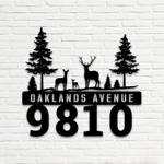 personalized deer antler address sign custom metal signs 0