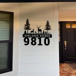 personalized deer antler address sign custom metal signs 1