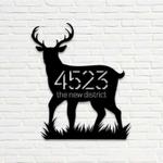 personalized deer antler forest address sign house number plaque custom metal sign 0
