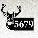 personalized deer buck antler address sign house number plaque custom metal sign 0