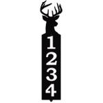 personalized deer bust lodge decor address sign house number plaque custom metal sign 0