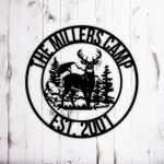personalized deer camp sign deer antler decor deer hunter gift sign for him fathers day gifts 0