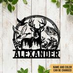 personalized deer fishing hunting custom hunter name sign 0