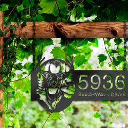 personalized deer forest wild life address sign custom metal signs 2
