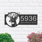 personalized deer head deer antler address sign custom metal signs 0