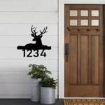 personalized deer house number sign metal address signs home decor outdoor 0