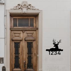 personalized deer house number sign metal address signs home decor outdoor 1