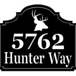 personalized deer hunter address sign hunting decor house number plaque custom metal sign 0