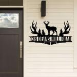 personalized deer hunting address sign house number plaque custom metal sign 0