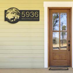 personalized deer in woodland address sign custom metal signs 2