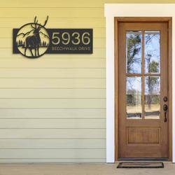 personalized deer mountain forest address sign custom metal signs 1