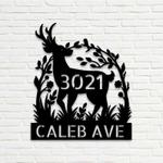 personalized deer sping forest address sign deer house number plaque custom metal sign 0