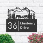personalized deers forest address sign custom metal signs 0