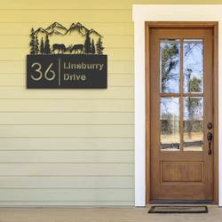 personalized deers forest address sign custom metal signs 1
