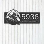 personalized dirtbike motocross biker address sign house number plaque custom metal sign 0