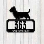 personalized dog breed address sign house number plaque custom metal sign 0