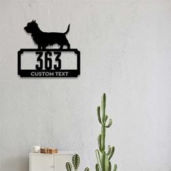 personalized dog breed address sign house number plaque custom metal sign 1