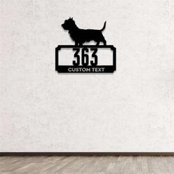 personalized dog breed address sign house number plaque custom metal sign 2