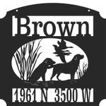 personalized dog hunting address sign duck house number plaque custom metal sign 0