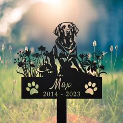 Personalized Dog Memorial Stake Labrador Retriever Dog Grave Marker Dog Memorial Gifts