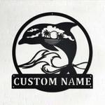 personalized dolphin metal sign beach house sign dolphin lover room home office pool decor housewarming gift 0