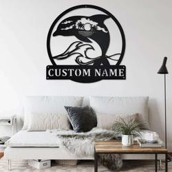 personalized dolphin metal sign beach house sign dolphin lover room home office pool decor housewarming gift 1