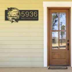 personalized dolphins sea life animals address sign house number plaque custom metal sign 2