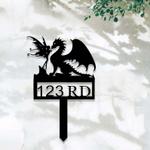 personalized dragon garden fairy address sign house number plaque custom metal sign 0