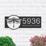 personalized dragonfly address sign custom metal signs 0