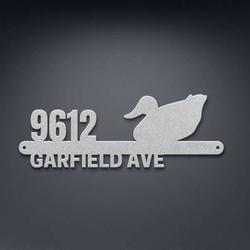 personalized duck address sign house number plaque custom metal sign 2