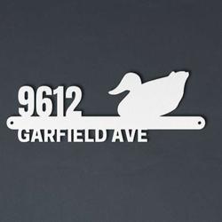 personalized duck address sign house number plaque custom metal sign 3