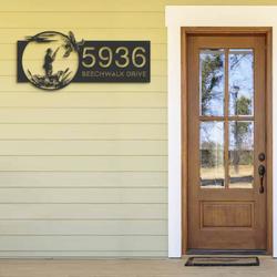personalized duck hunting hunter address sign house number plaque custom metal sign 1