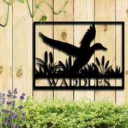 personalized duck hunting mallard address sign family name gift for hunting lover gift for duck hunter metal house numbers 2
