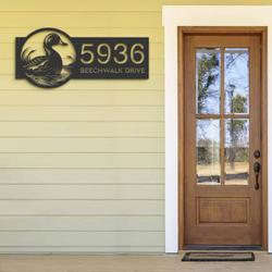 personalized duck loon address sign custom metal signs 1