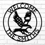 personalized eagle address sign house number plaque custom metal sign 0