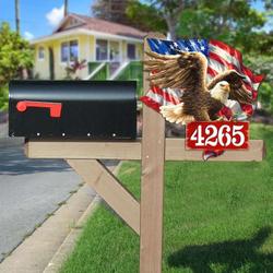 personalized eagle address sign independence day veteran day patriotic decor custom metal sign 3