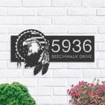 personalized eagle us flag patriotic native american address sign house number plaque custom metal sign 0
