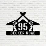 personalized electric guitar address sign guitar player music band house number plaque custom metal sign 0
