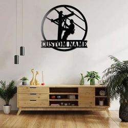 personalized electrical worker lineman custom metal sign 1