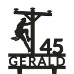 personalized electrician birthday gift for men custom metal sign 0