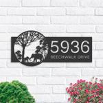 personalized elephants mother and child in forest address sign custom metal signs 0