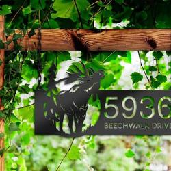 personalized elk wild life forest address sign house number plaque custom metal sign 2