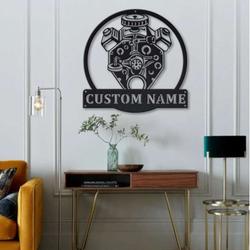 personalized engine machine metal sign engine machine decor garage sign workshop sign home decor 1