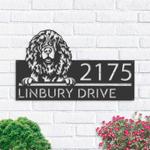 personalized english springer spaniel dog cute puppy address sign house number plaque custom metal sign 0