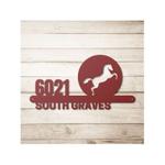 personalized equestrian address sign horse lovers house number plaque custom metal sign 0
